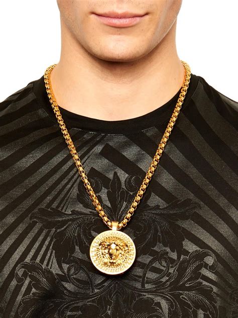 versace necklace for men|Versace gold jewelry for men.